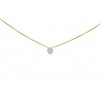 18ct Gold Princess and Marquise cut Diamond Illusion pendant 18ct Gold Princess and Marquise cut Diamond Illusion pendant