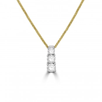 18ct Gold Trilogy GSi2 Diamond pendant chain 18ct Gold Trilogy GSi2 Diamond pendant chain