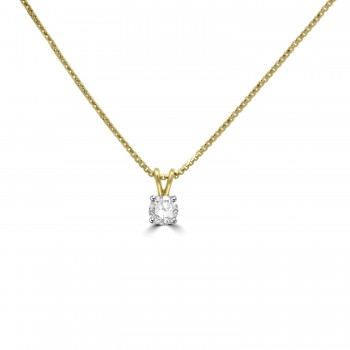 18ct Gold Solitaire DSi2 Diamond pendant