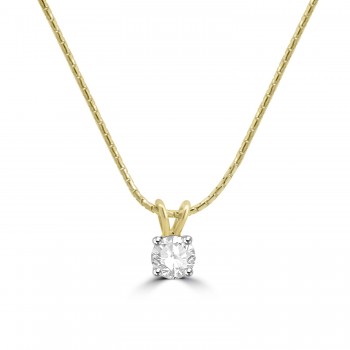 18ct Gold Solitaire FSi2 Diamond pendant