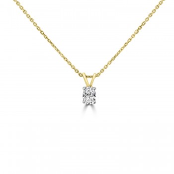 18ct Gold Oval Solitaire DSi1 Diamond Pendant 18ct Gold Oval Solitaire DSi1 Diamond Pendant