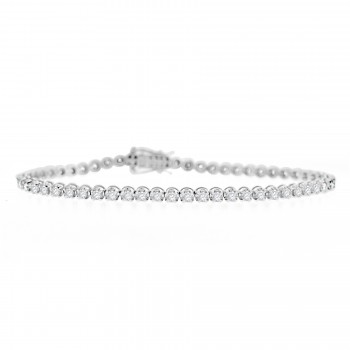 18ct White Gold 2.07ct Diamond Tennis Bracelet