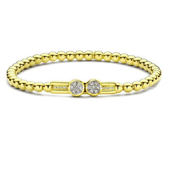 Hulchi Belluni 18ct Gold Tresore Diamond Pave cluster bracelet