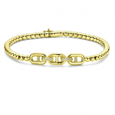 Hulchi Belluni 18ct Yellow Gold Tresore pave Diamond Bracelet