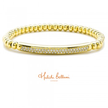 18ct Gold Hulchi Belluni Tresore Diamond Stretch Bracelet