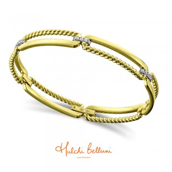 18ct Gold Hulchi Belluni Petra Bangle