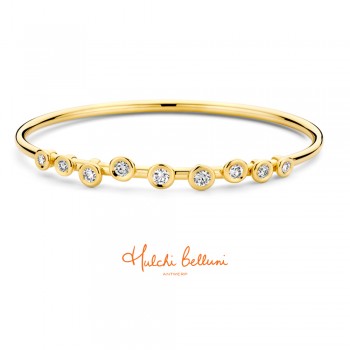18ct Gold Diamond Bouli Bangle