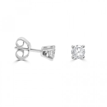 9ct White Gold .50ct Diamond Stud Earrings