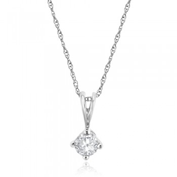 9ct Gold .30ct Diamond Solitaire Pendant chain