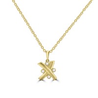 9ct Gold Gaudi inspired Diamond pendant