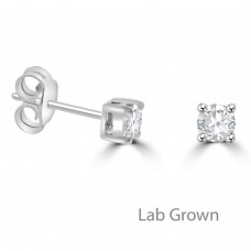18ct White Gold Solitaire Lab Grown .47ct Diamond stud earrings