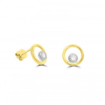 9ct Gold Lab-Grown Diamond Eclipse stud earrings