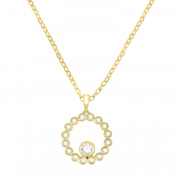 9ct Gold Lab Grown Diamond Circle of Life pendant