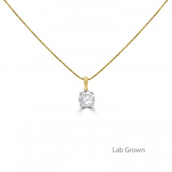 18ct Gold Platinum Lab Grown DVS1 Diamond Pendant