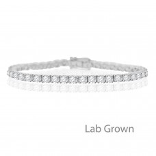 18ct White Gold 9.61ct Lab Grown Diamond Tennis Bracelet