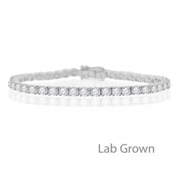 18ct White Gold 9.61ct Lab Grown Diamond Tennis Bracelet