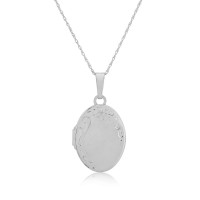 Sterling silver Oval Locket Pendant Chain