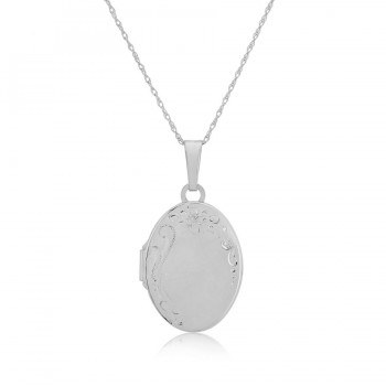 Sterling silver Oval Locket Pendant Chain