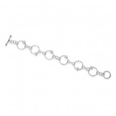 Sterling Silver Orbit T-Bar Bracelet