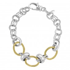 Silver Oval Linked Bracelet