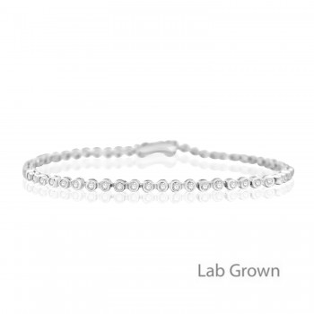 Sterling silver Lab Grown Diamond Tennis Bracelet