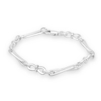 Sterling silver Trombone Infinity Bracelet