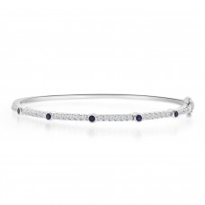 Sterling Silver Sapphire Bangle
