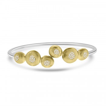 Sterling silver Two tone Bubble Bangle