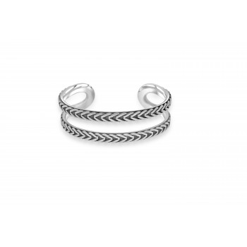 Silver Split Torq Bangle