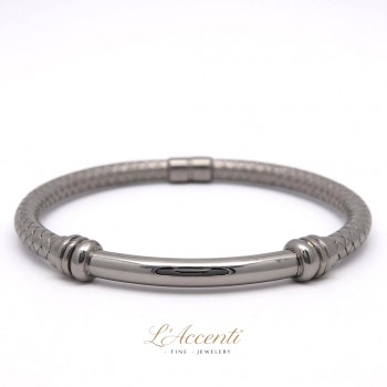 Sterling Silver L'Accenti Bar Bangle ~ Medium