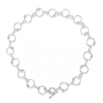 Sterling silver Orbit T-Bar Chain
