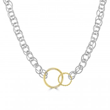 Sterling silver Two-Tone Ring Necklet