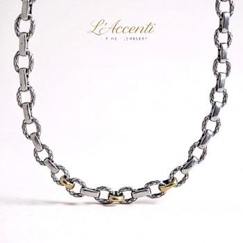 Sterling silver 18ct Gold L'Accenti Necklet