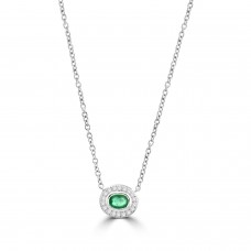 Sterling silver Emerald Pendant chain