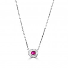 Sterling silver Ruby Pendant Chain