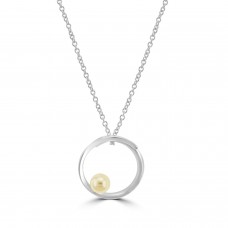 Sterling Silver Pearl Spiral Pendant Chain