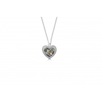 Small Mother of Pearl and silver Heart and chain