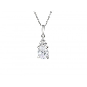 Sterling silver Oval Trefoil pendant chain
