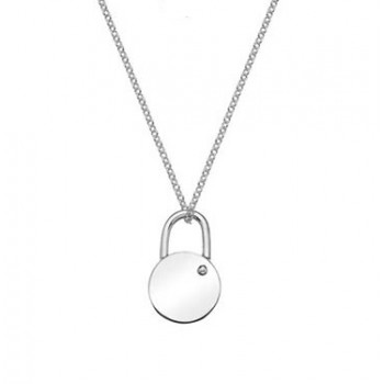 Sterling silver Padlock Pendant Chain