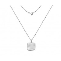 Sterling silver Square Tag Pendant chain