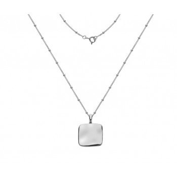 Sterling silver Square Tag Pendant chain
