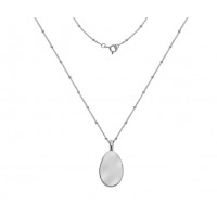 Sterling silver Oval Tag Pendant chain