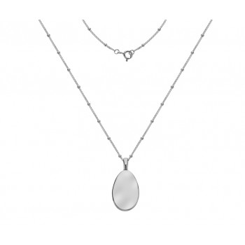 Sterling silver Oval Tag Pendant chain