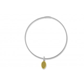 Sterling Silver & 18ct Gold Gemoro Pendant