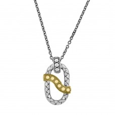 Sterling Silver & 18ct Yellow Gold Gemoro Pendant Chain