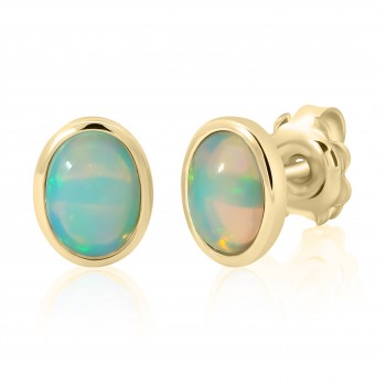 9ct Gold Opal Stud Earrings