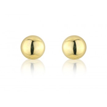 9ct Gold Half Bead Stud earrings