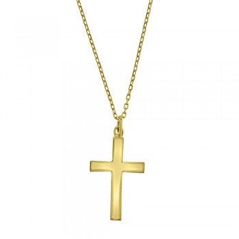 9ct Gold Millegrain Cross Pendant