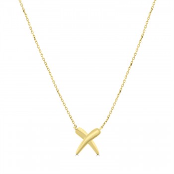 9ct Gold Kiss Pendant chain