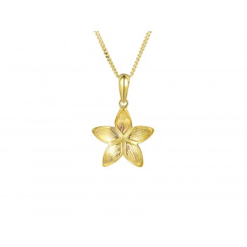 9ct Gold Concave Flower Pendant